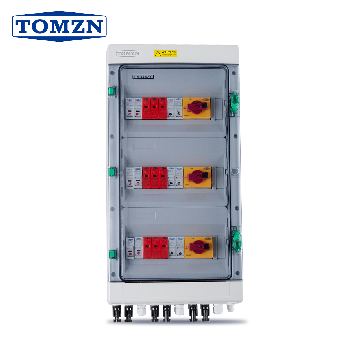 Solar Combiner Box - TOMZN ソーラー太陽光発電PVコンバイナボックス 雷保護付き 6入力3出力 DC 1200V