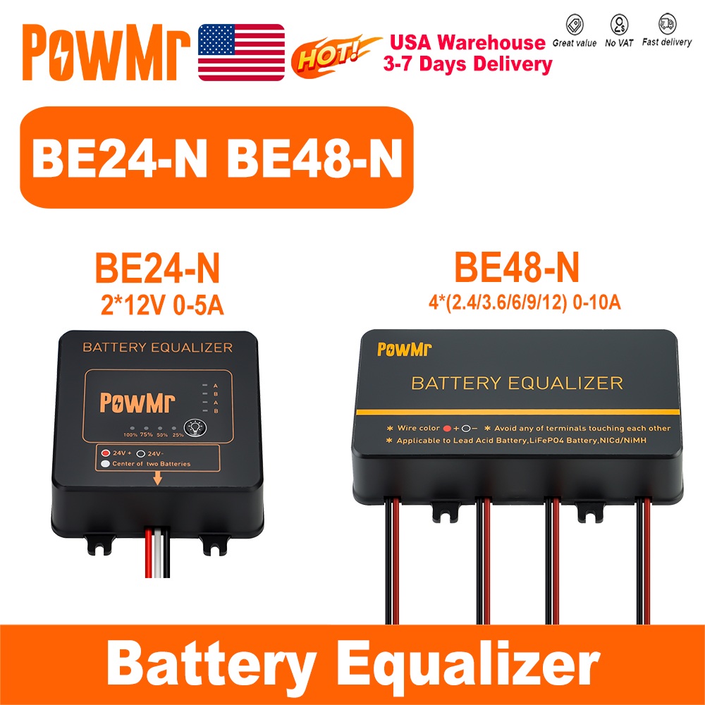 Battery Equalizer Balancer - PowMr USA 24V 48V バッテリーイコライザー 2.4V-12V
