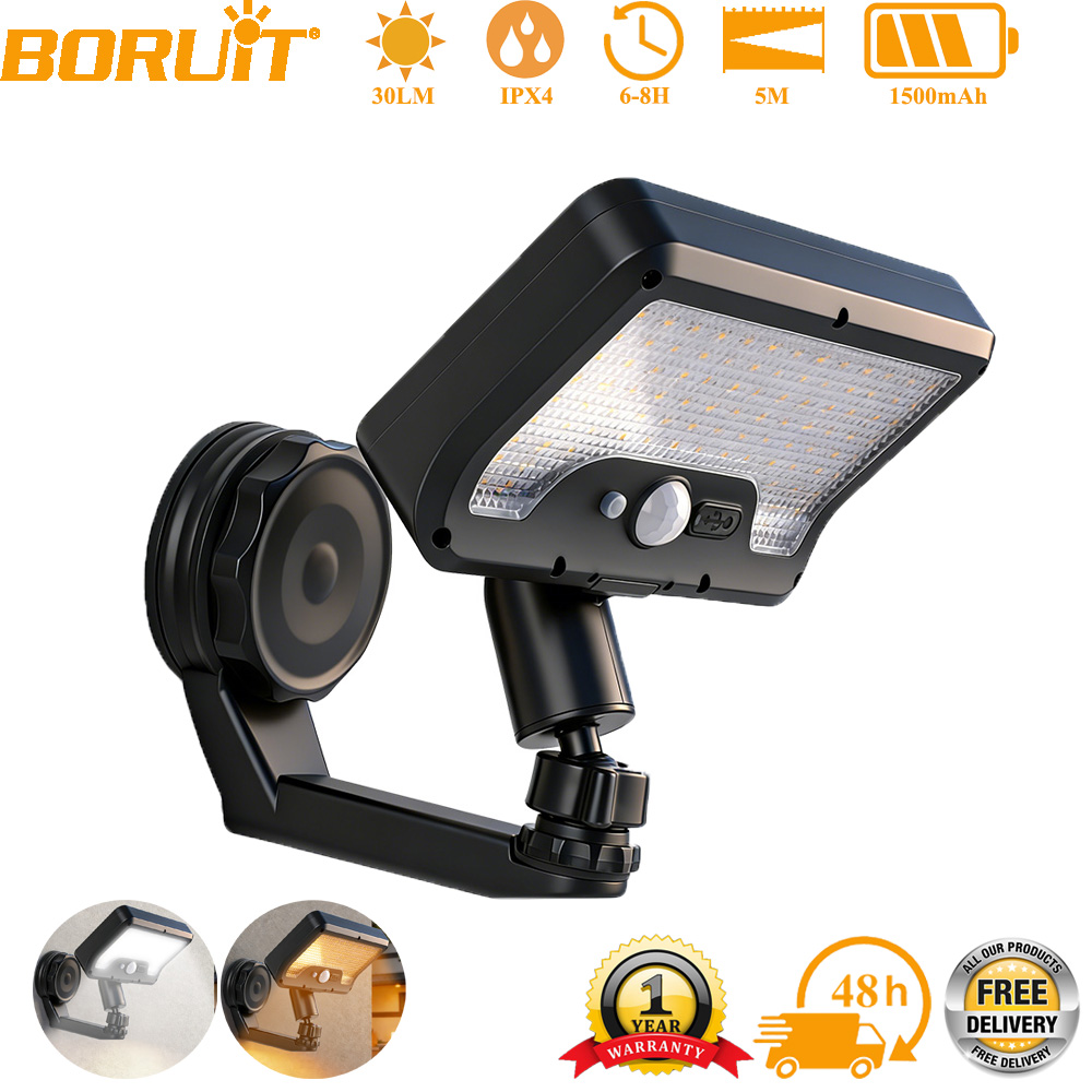 Waterproof Junction Box Solar - BORUiT ソーラー クリップオン デュアルユース モーションセンサーライト 92