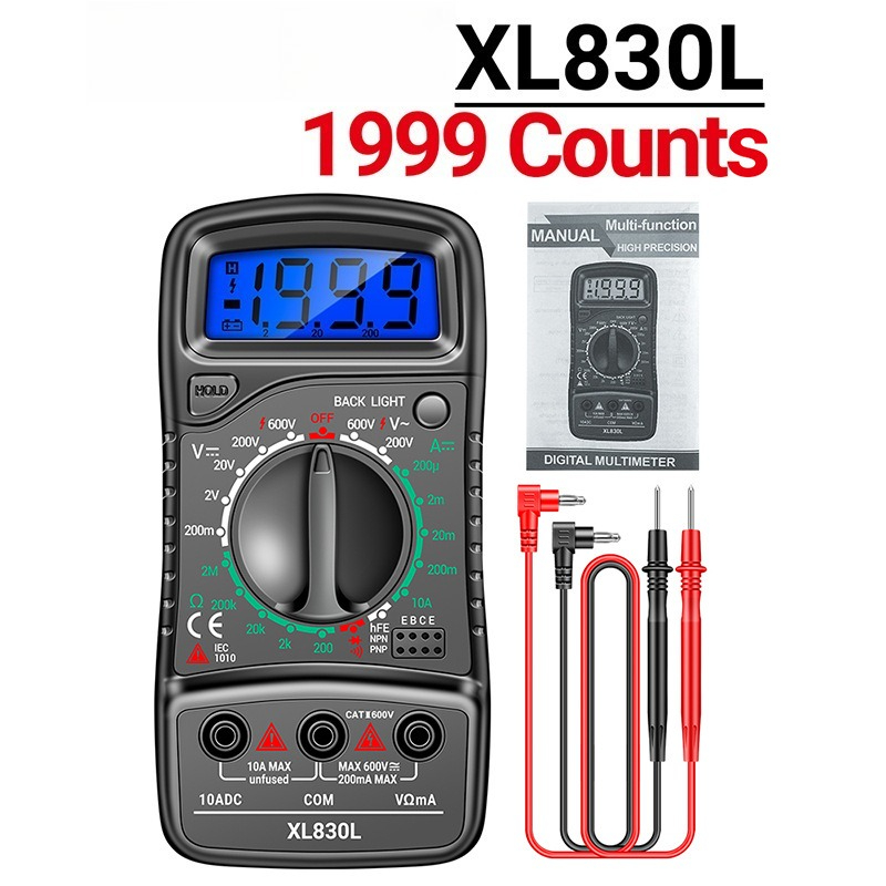 Battery Monitor Coulometer - ANENG XL830L デジタルマルチメータ高精度電圧電流計インテリジェントポータブル小型マルチメータトランジスタデータホールド