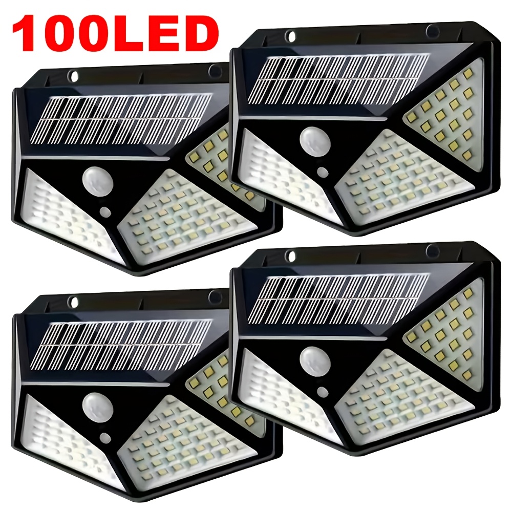 Waterproof Junction Box Solar - 100LED屋外ソーラーガーデンライト、屋外モーションセンサーライト、防水ソーラーウォールランプ（庭、フェンス、庭園、通路、階段用）
