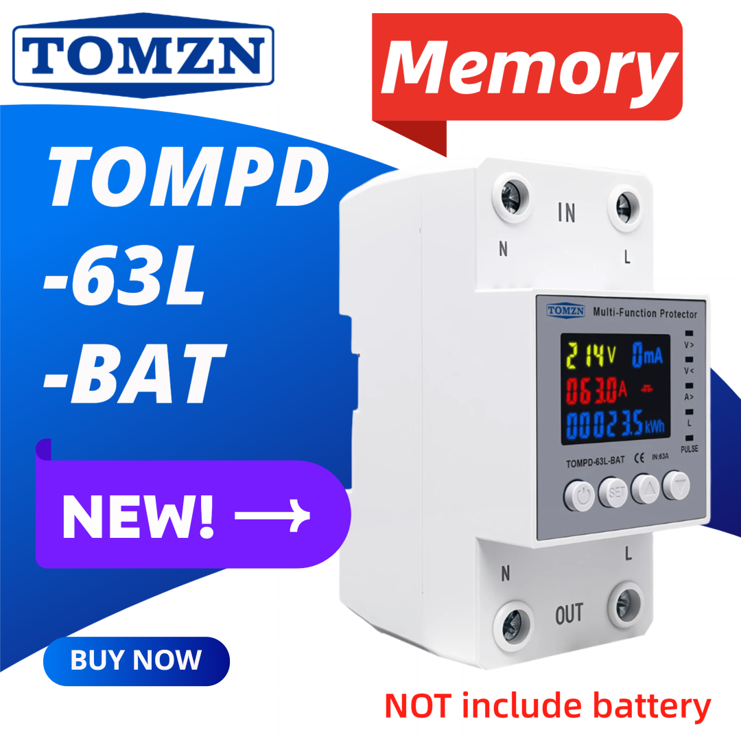 Battery Monitor Coulometer - TOMZN 63A 電圧プロテクター バッテリーバックアップ メモリタイマー 9-in-1メーター