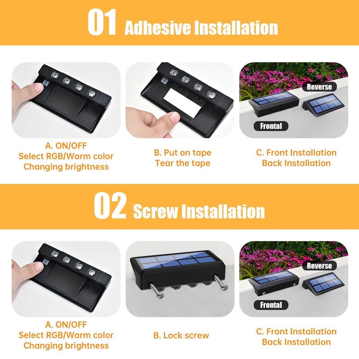 防水ソーラーランプ,屋外ウォールライト,RGBカラー変更,暖 - Waterproof Junction Box Solar のレビューと価格