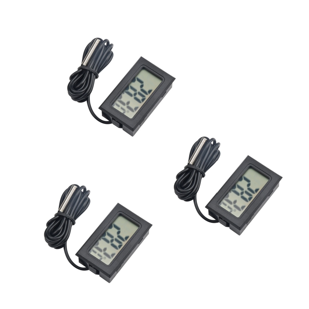 ミニ液晶デジタル温度計 FY-10 埋め込み温度センサーモニ - Battery Monitor Coulometer のレビューと価格