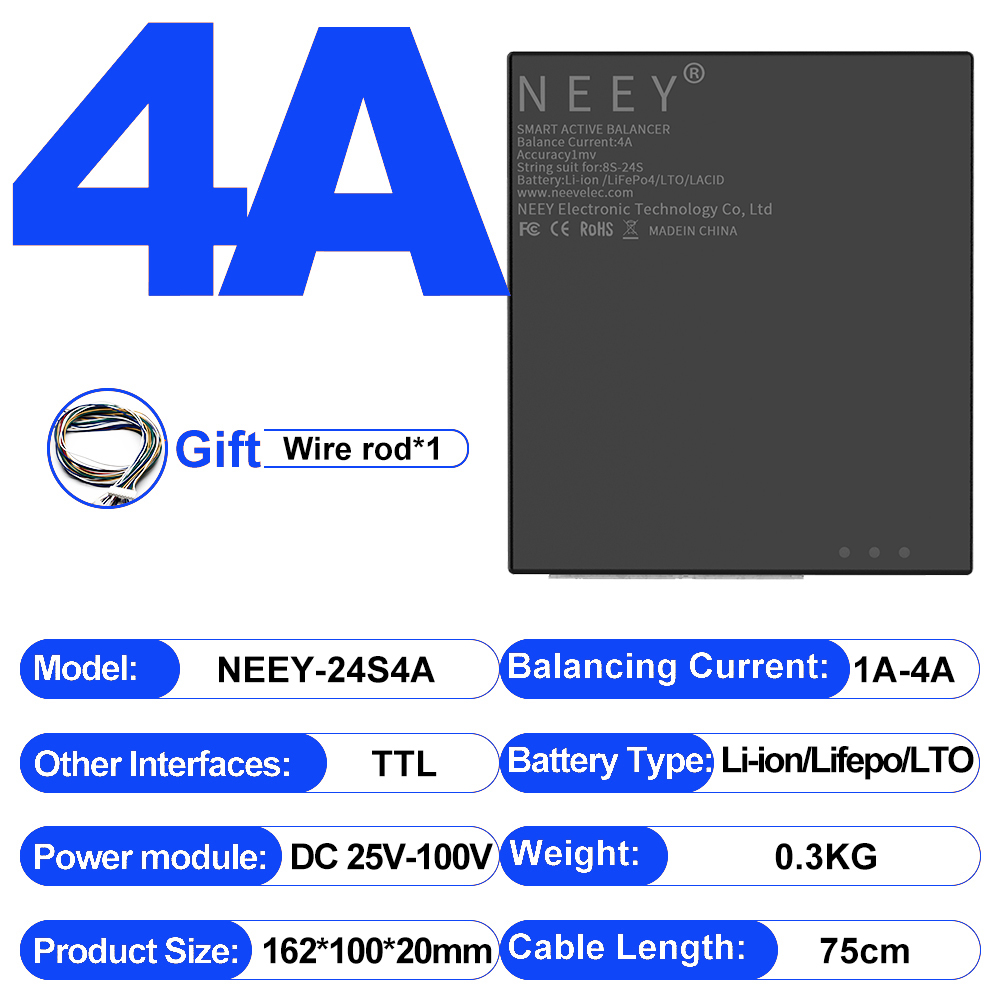 NEEY 4A アクティブバランサー スマートLifepo4 - Battery Equalizer Balancer のレビューと価格