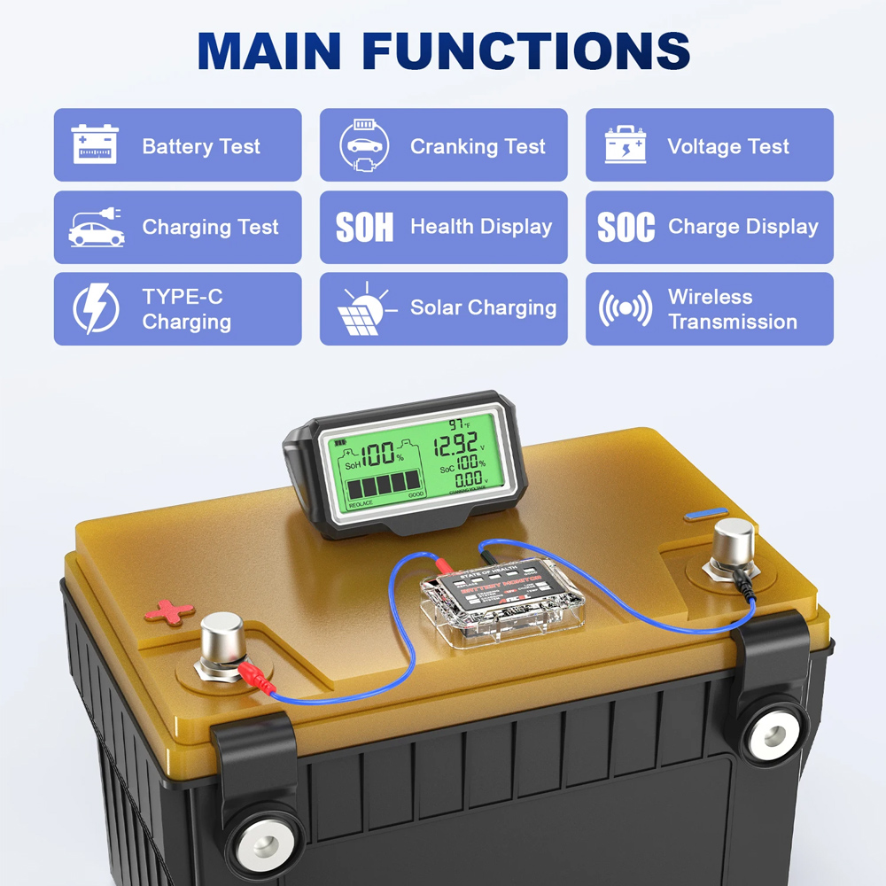 12Vバッテリーテスター バッテリーヘルスアナライザー 充電 - Battery Monitor Coulometer のレビューと価格