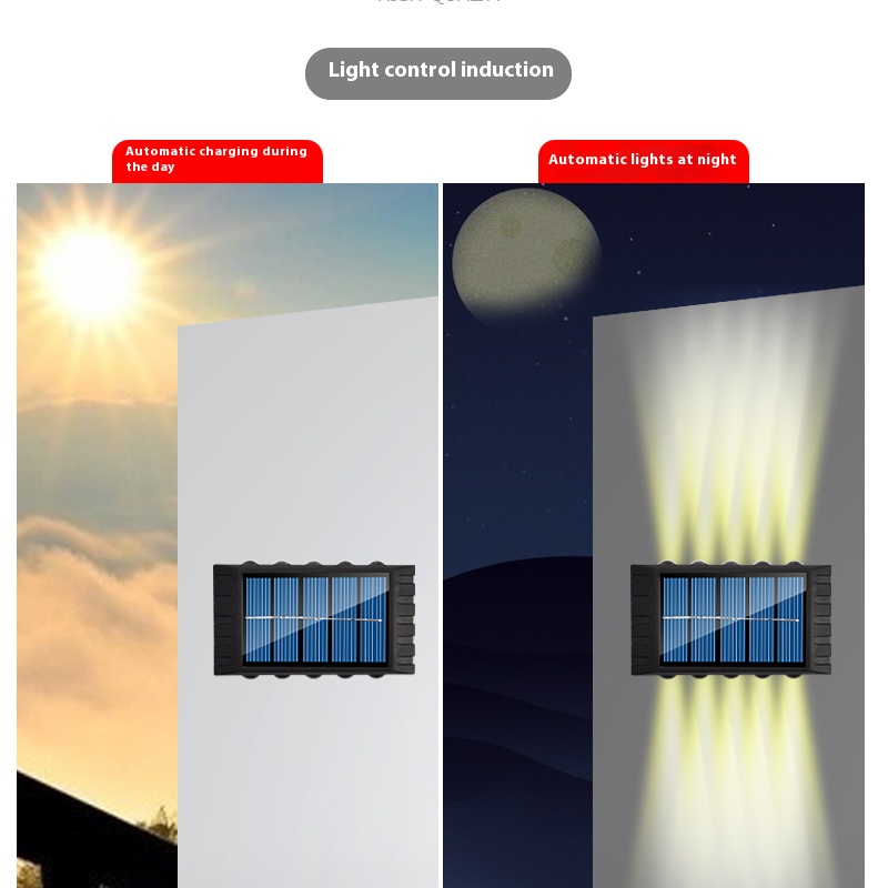 4/6/8/10LED ソーラーウォールランプ庭街路装飾ライ - Waterproof Junction Box Solar のレビューと価格