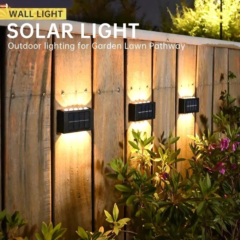 4/6/8/10LED ソーラーウォールランプ庭街路装飾ライ - Waterproof Junction Box Solar のレビューと価格