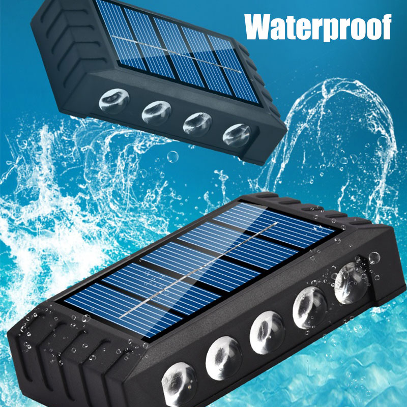 4/6/8/10LED ソーラーウォールランプ庭街路装飾ライ - Waterproof Junction Box Solar のレビューと価格