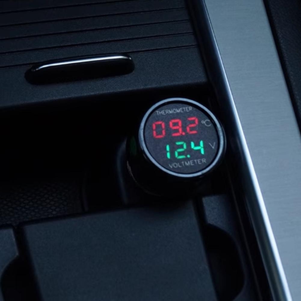 12V 24V デジタル DC 電圧計 車載電圧計 温度計  - Battery Monitor Coulometer のレビューと価格