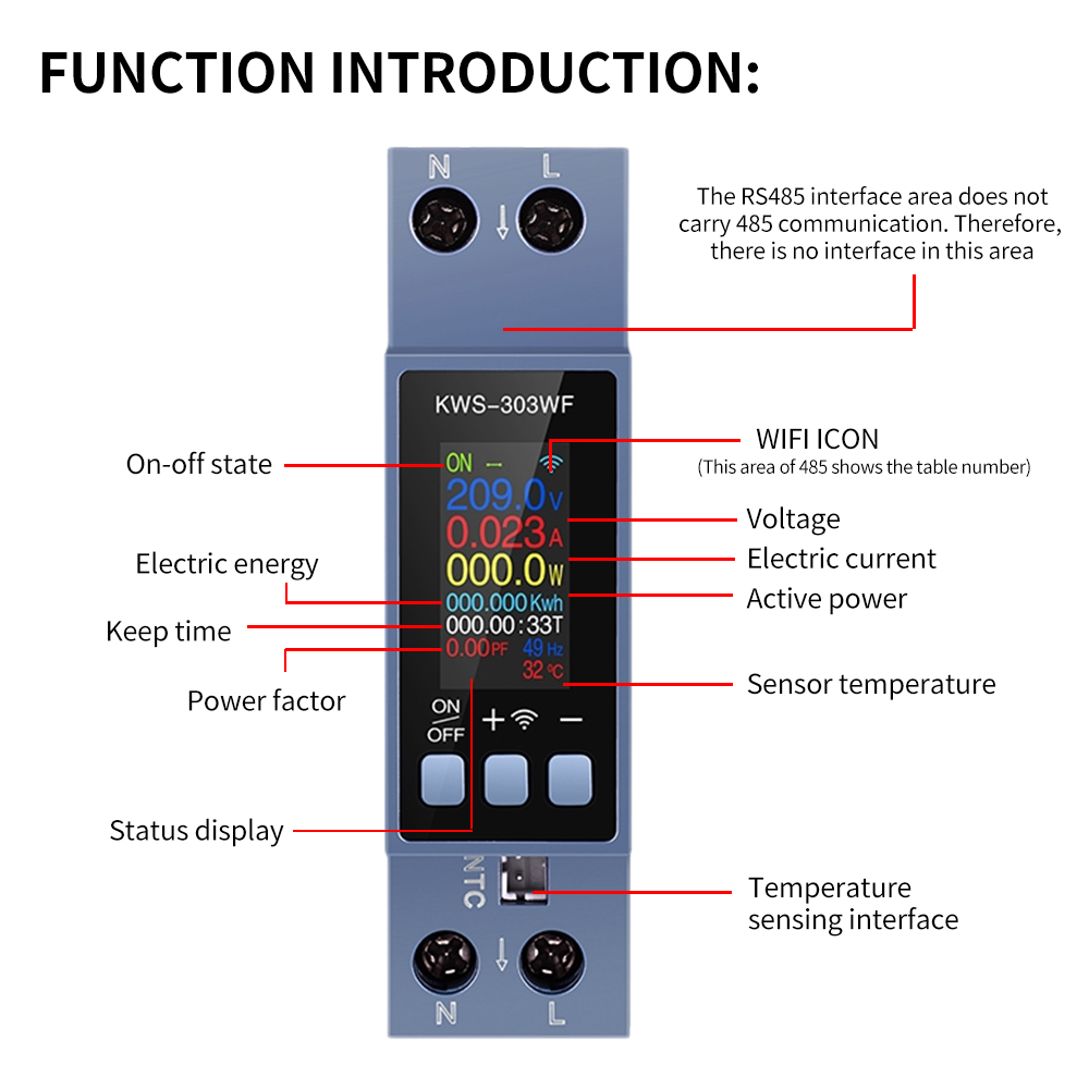 KWS-303 Tuya WiFi パワーメーター TFT  - Battery Monitor Coulometer のレビューと価格