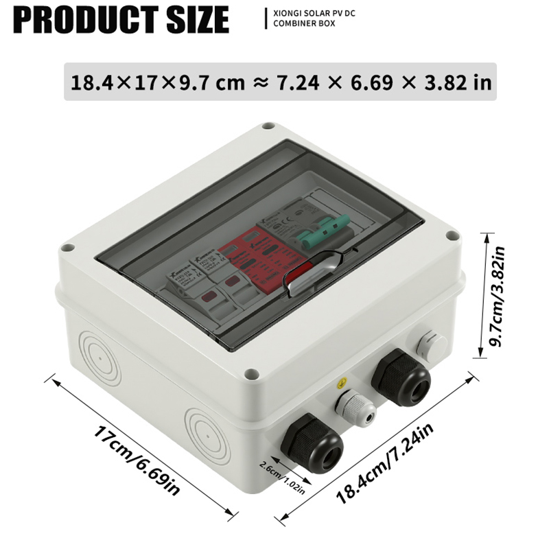 1個入り 太陽光発電用PV DCコンバイナーボックス、サージ - Solar Combiner Box のレビューと価格