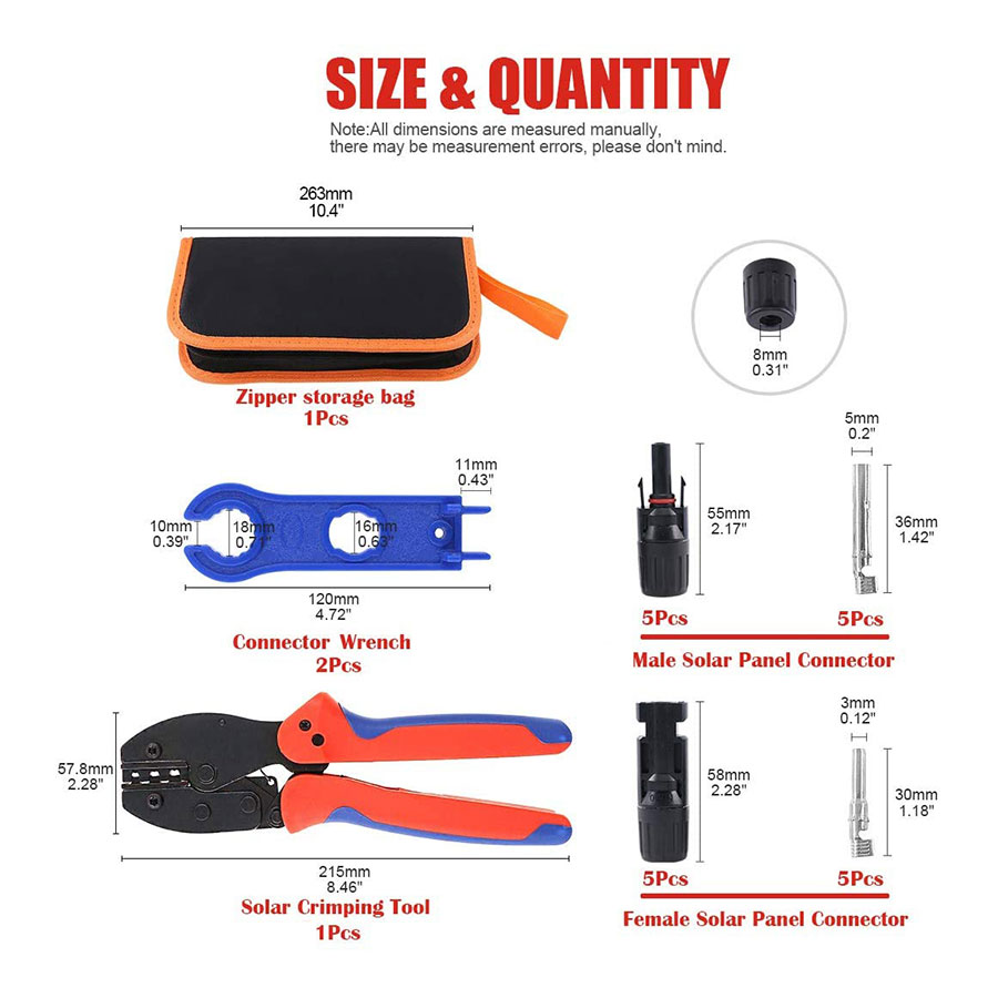 ソーラー圧着ツールのための2.5-6.0mm2ソーラーパネル - Solar Cable Mc4 Connector のレビューと価格