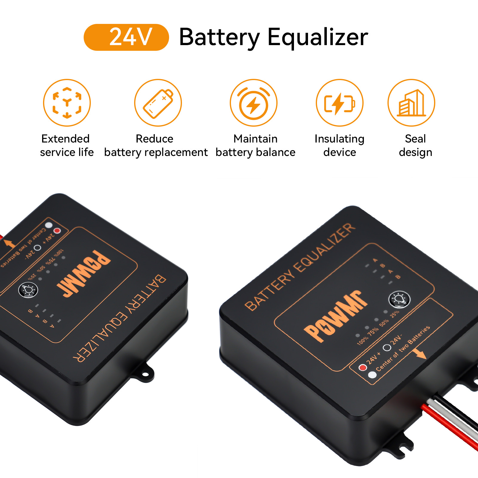 PowMr BE24 バッテリーイコライザー 24V デュア - Battery Equalizer Balancer のレビューと価格