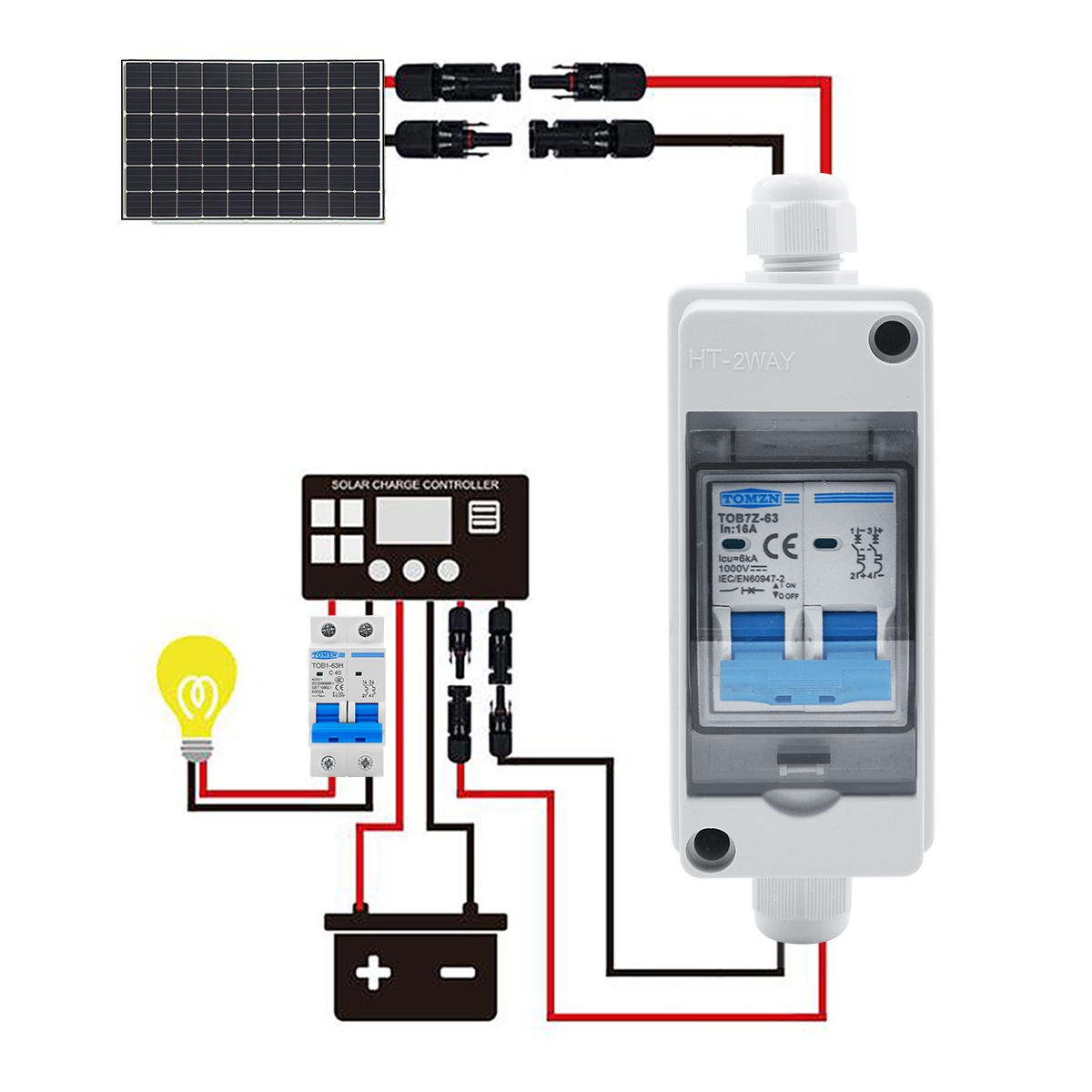 TOMZNソーラー太陽光発電PVコンビナーボックス（サーキッ - Solar Combiner Box のレビューと価格