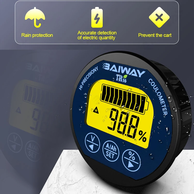 TR16H 防水クーロメーター DC 8-120V 50A/ - Battery Monitor Coulometer のレビューと価格
