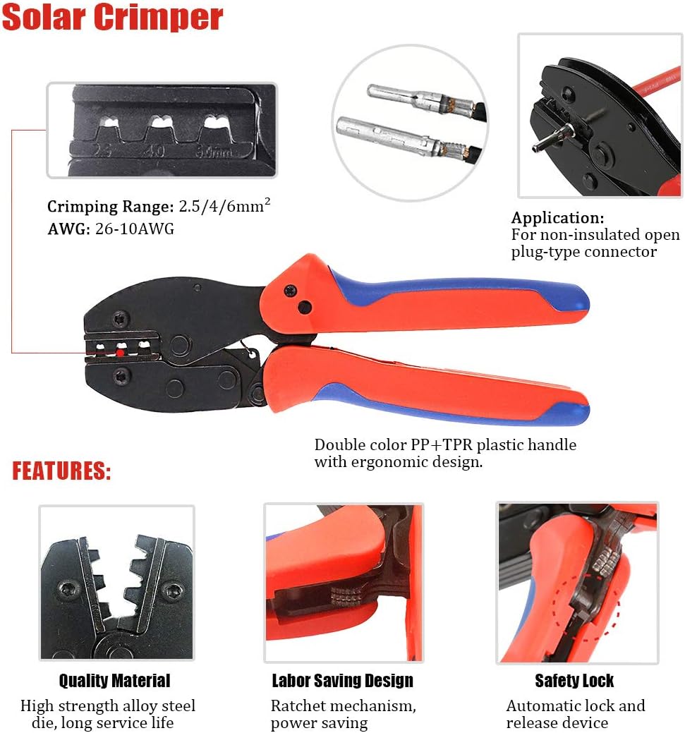 ソーラーパネルクリンパツールキット（スパナ、ワイヤーストリッ - Solar Cable Mc4 Connector のレビューと価格