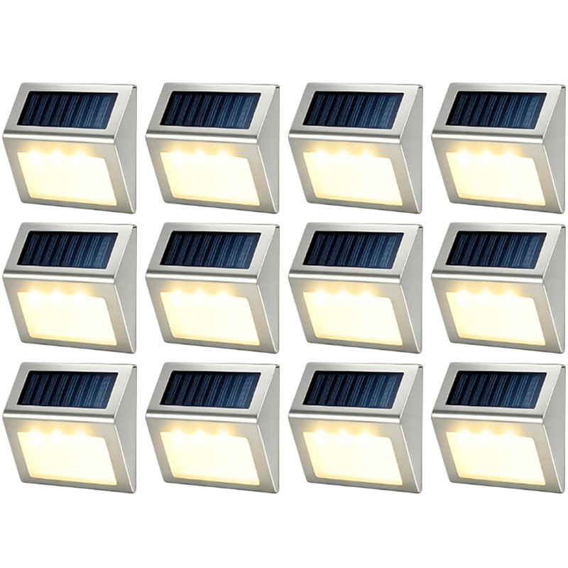 ソーラーステップライト 屋外防水ウォールライト ステンレス製 - Waterproof Junction Box Solar のレビューと価格