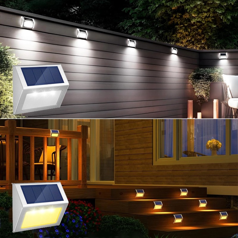 ソーラーステップライト 屋外防水ウォールライト ステンレス製 - Waterproof Junction Box Solar のレビューと価格