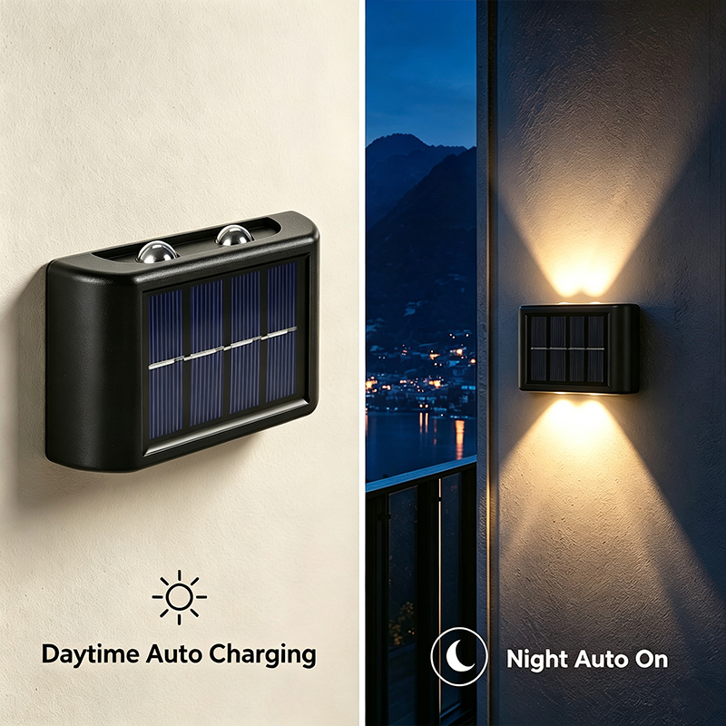 ソーラーウォールライト 屋外防水LEDソーラーライト 上下照 - Waterproof Junction Box Solar のレビューと価格