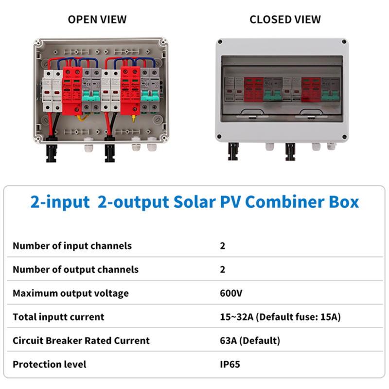 全銅線PVコンビナーボックス 600V 2入力2出力 DCソ - Solar Combiner Box のレビューと価格