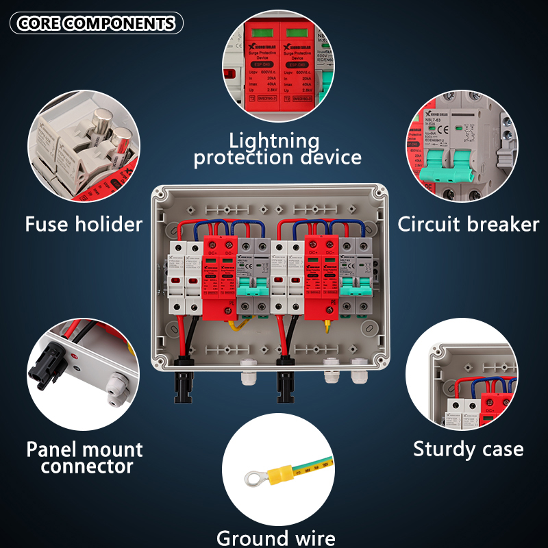 全銅線PVコンビナーボックス 600V 2入力2出力 DCソ - Solar Combiner Box のレビューと価格